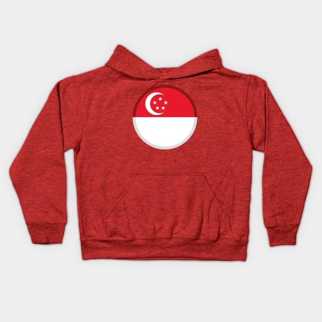 Singapore Flag Enamel Pin: Show Your National Pride! Kids Hoodie by chems eddine